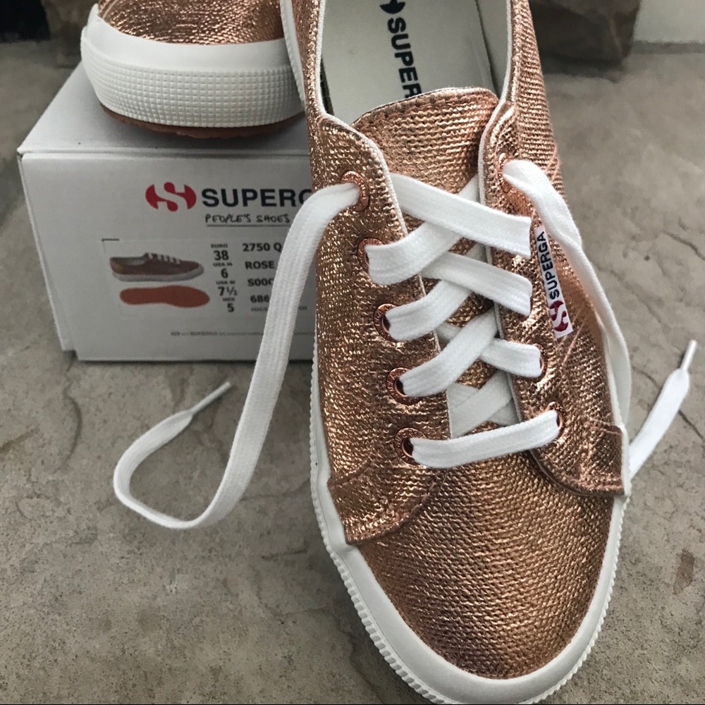 Superga Italian Women’s Rose Gold Sneakers